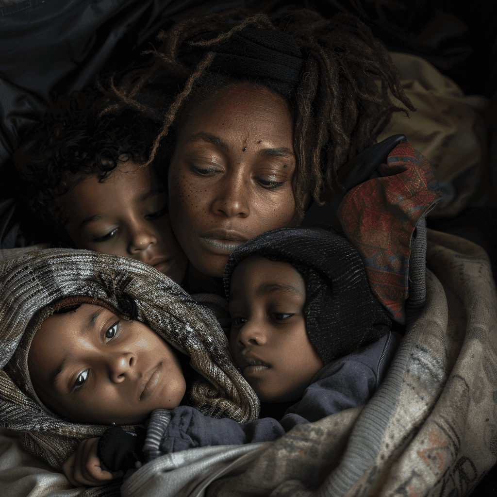 Woman Homeless With Children